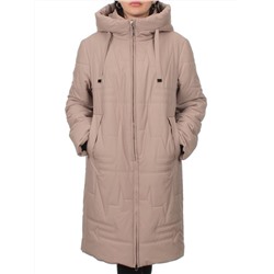 1073 DK. BEIGE Пальто зимнее облегченное женское (холлофайбер 150 гр.)
