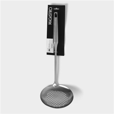 Шумовка Magistro Luxe, 37×12.5 см, нержавеющая сталь, цвет серебряный