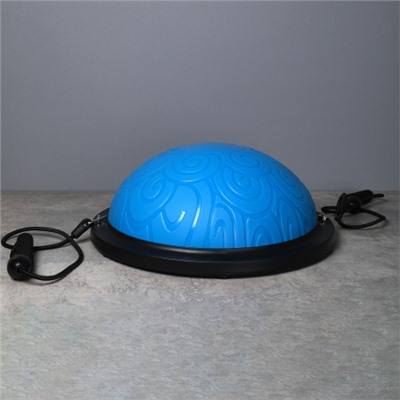 Полусфера балансировочная BOSU 46см Woohooo Curls эспандер, насос/ синий / B46Cu-B/ уп5