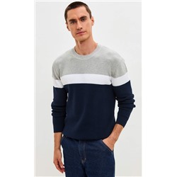 Свитер P521-1568 d.blue