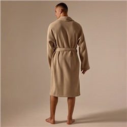 Халат вафельный мужской SL HOME: Basic «Саббиа», размер M, хлопок 100%, коричневый