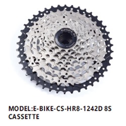 Кассета SUNSHINE E-BIKE. 8 скоростей. 12-42T. HR8-1242D. Steel. 481 г /уп 20/