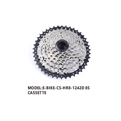 Кассета SUNSHINE E-BIKE. 8 скоростей. 12-42T. HR8-1242D. Steel. 481 г /уп 20/