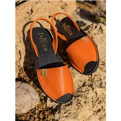 AB.ZAPATOS · 320-8 PC · NARANJA+Ab.Zapatos PELLE Peque (550) Negro