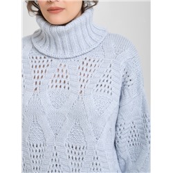 Свитер вязаный голубой