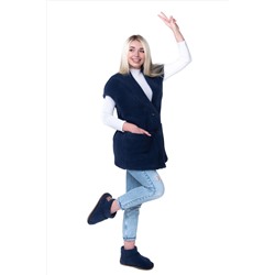 Женский жилет WOOL, цвет ИНДИГО, цвет СИНИЙ