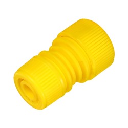 Муфта переходная, для шлангов 1/2" (12 мм) – 3/4" (19 мм), цанговое соединение, ABS-пластик, жёлтая, Greengo