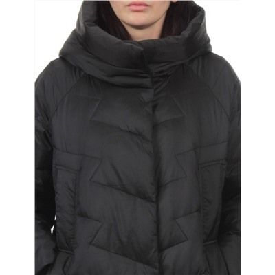 3066 BLACK Пуховик зимний женский (80% пух, 20% перо)