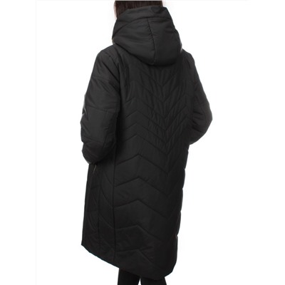 1135 BLACK Пальто зимнее облегченное женское (холлофайбер 150 гр.)