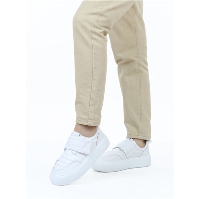 03-YH462-1 WHITE Полуботинки спортивные демисезонные женские (натуральная кожа)