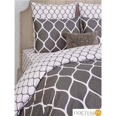 PRIME PRIVE ХАРДИ сер КПБ 145х215-2/230х250-1/50х70-2, 5 пр., хл./сатин