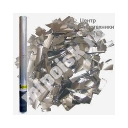Пневмохлопушка (60см.) в пластиковой тубе Серебряное конфетти