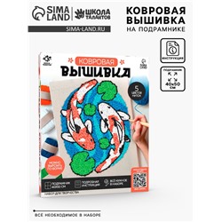 Ковровая вышивка на подрамнике «Карпы», набор для творчества
