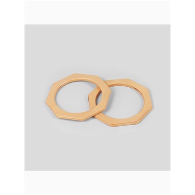 Ручки для сумки деревянные, d=10.5, 13.5×13.5 см, 2 шт., бежевые