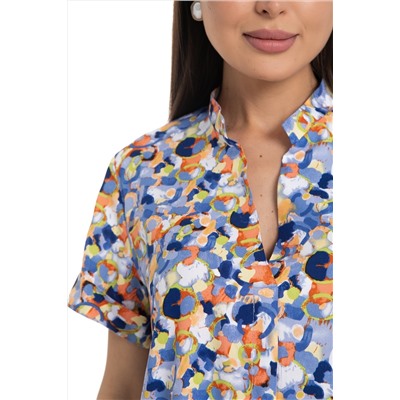 Блузка разноцветная с короткими рукавами