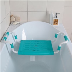 Сиденье для ванны раздвижное, 35×29 см, цвет бирюза