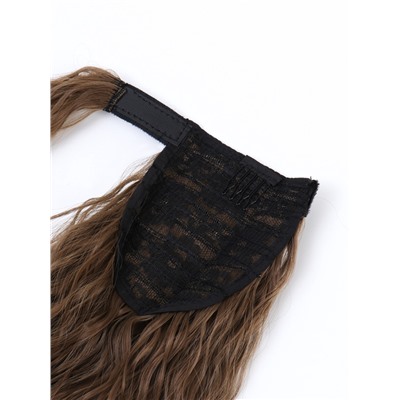 Хвост накладной, волнистый волос, на резинке, 60 см, 100 г, русый(#SHT8A)