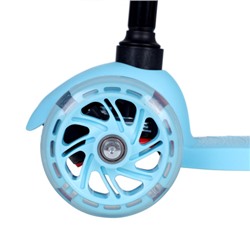Самокат трехколесный от 2-х лет Yeenot Kids GT4105, до 30кг, вес 1.8кг, свет. колёса PU 110мм ABEC7, голубой, БК/уп10/ АКЦИЯ!
