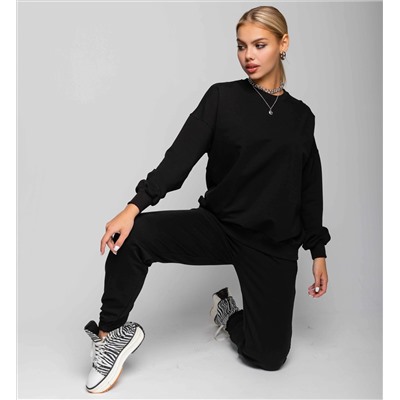 Спортивный костюм #БШ1509-1, чёрный