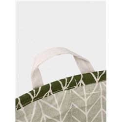 Корзина для белья Доляна «Зигзаг», 35×35×60 см, зелёная