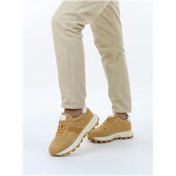 04-PCJ98-5 SAND Кроссовки демисезонные женские (натуральная замша, текстиль)