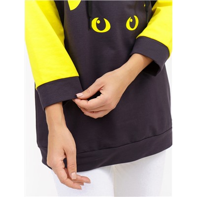 806 Худи "фуме/желтый"