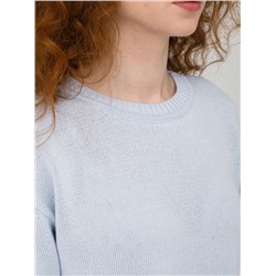 Блуза женская вязаная серебристо-голубого цвета