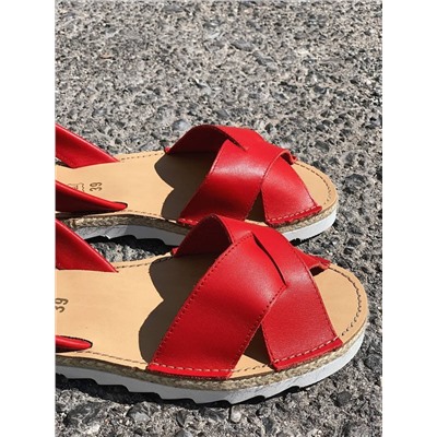 Босоножки от испанского производителья Ab.Zapatos Cruz-Yute rojo АКЦИЯ