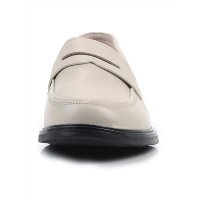 03-DYL128-3 BEIGE Лоферы женские (натуральная кожа)