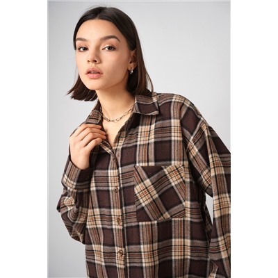 Рубашка женская в клетку Happyfox