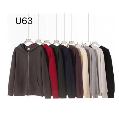 Толстовка 2х нитка капюшон U63 темно-серый