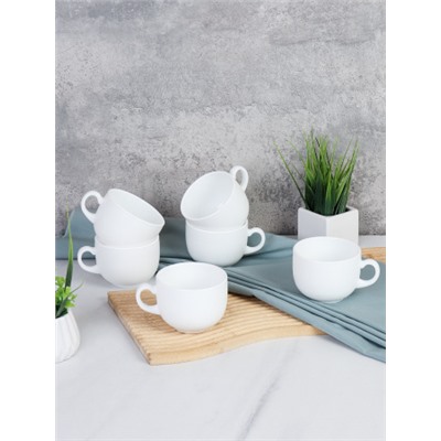 Кружка 6 штук 220 мл Чашка чайная / CB220 (white) /уп 16/