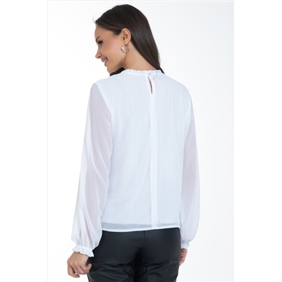 Блузка шифоновая белого цвета