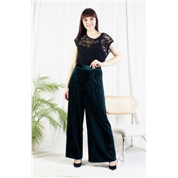 Женские летние брюки Юбка-брюки бархат зеленые