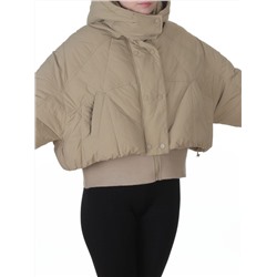 H24-033 BEIGE Куртка пуховая зимняя женская (пух)