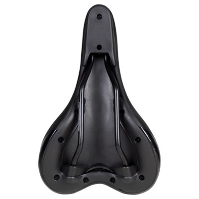 Седло велосипедное детское COMIRON VALLY N942R 245х140, Технологии: ED, Верх: PU принтованный, Цвет: Чёрный+Красный /уп 40/