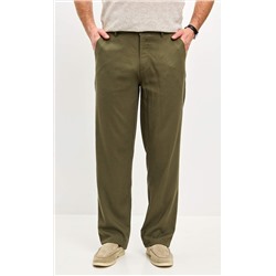 Брюки лен P511-0852 khaki