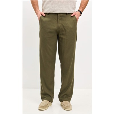 Брюки лен P511-0852 khaki