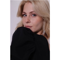 11422 Платье чёрное асимметричное (остаток: 44-46)