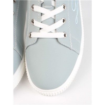 05-PDD165-5 GRAY/BLUE Кроссовки женские (натуральная кожа)