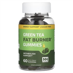 Nobi Nutrition, Жиросжигающие жевательные таблетки с зеленым чаем, 60 жевательных таблеток на основе пектина