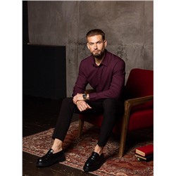 004J Мужская рубашка JenTa бордовый