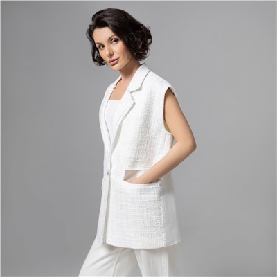 Жилет, в котором выглядишь дорого, Карьерный взлет (античный белый)