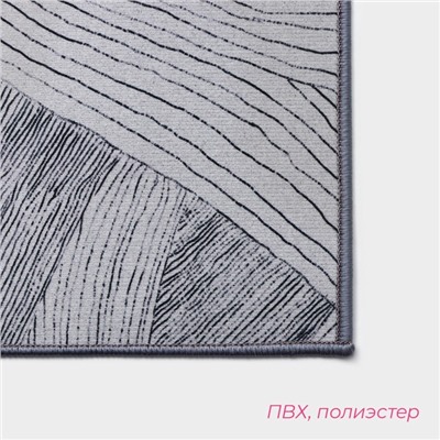 Коврики для ванной и туалета Доляна «Тига», 2 шт., 50×80 см, 50×40 см, форма МИКС
