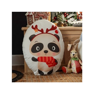 Подушка декоративная новогодняя «Этель. Панда», 28×37 см