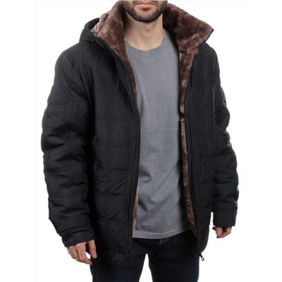 M835 DK. BLUE/BEIGE FUR Куртка мужская зимняя (150 гр. холлофайбер)