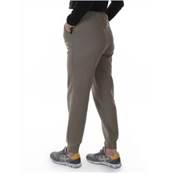 2621 GREEN Штаны спортивные утепленные женские (85% хлопок, 10% полиэстер, 5% спандекс)