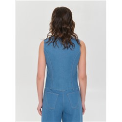 Жилет джинсовый синего цвета