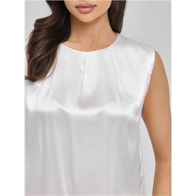 Блузка со складками без рукавов