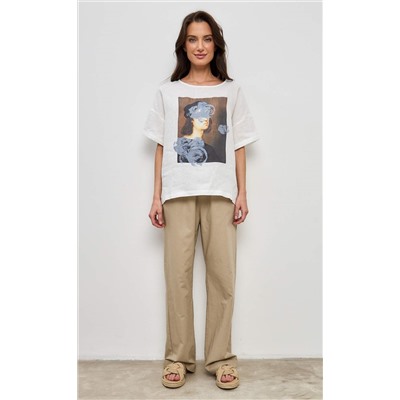 Блузка лен F112-1108 white